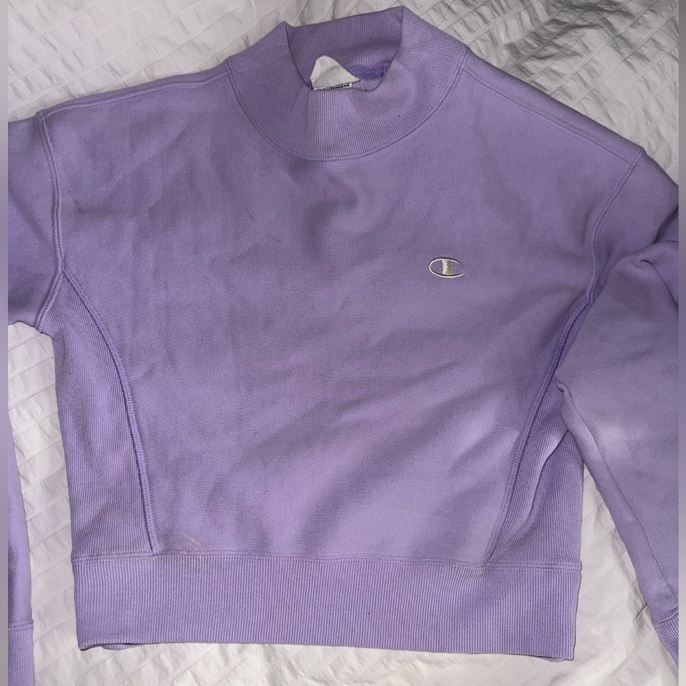 Lavender cropped UO champions sweater
